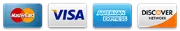 Visa, Mastercard, Amex, PayPal accepted